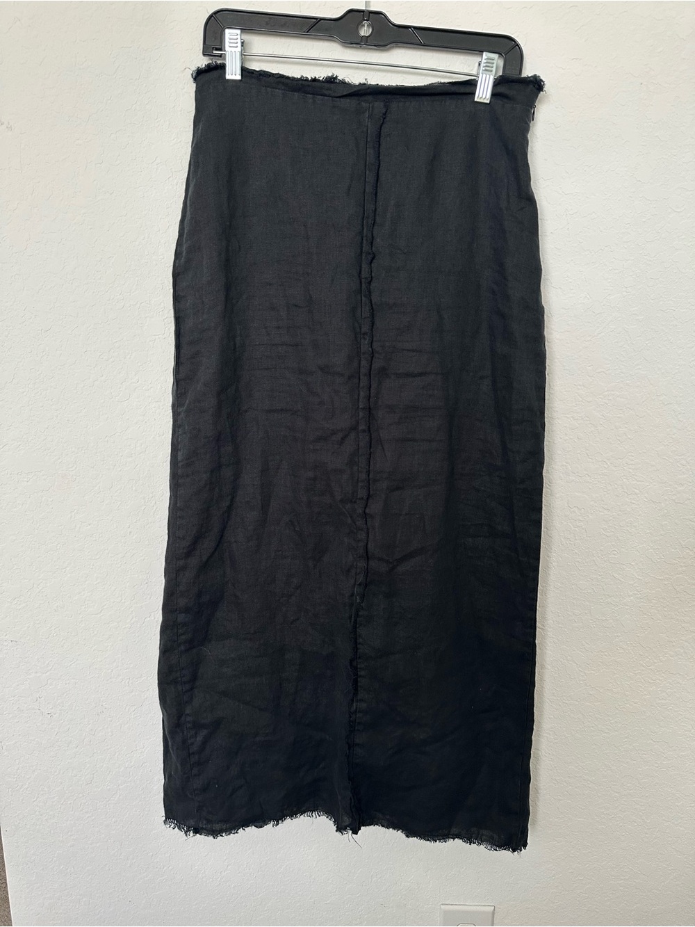 Magaschoni Black Linen Maxi Skirt size M